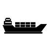 Cargo ship --Icon ｜ Illustration ｜ Free material ｜ Transparent background