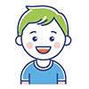 笑顔の男の子・子供の無料イラスト素材｜商用可能なフリーアイコン