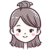 顔アイコン無料イラスト｜女性の可愛い笑顔のフリー素材（背景透明・商用利用OK）