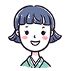 顔アイコン無料イラスト｜ボブヘアの女の子の可愛い笑顔フリー素材（背景透明・商用利用OK）