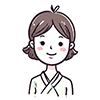 顔アイコン無料イラスト｜ショートヘアの女性の可愛い笑顔フリー素材（背景透明・商用利用OK）