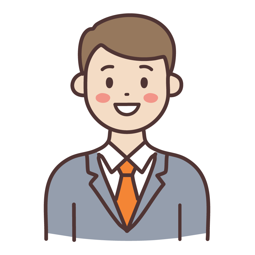 Refreshing businessman male illustration material in a suit