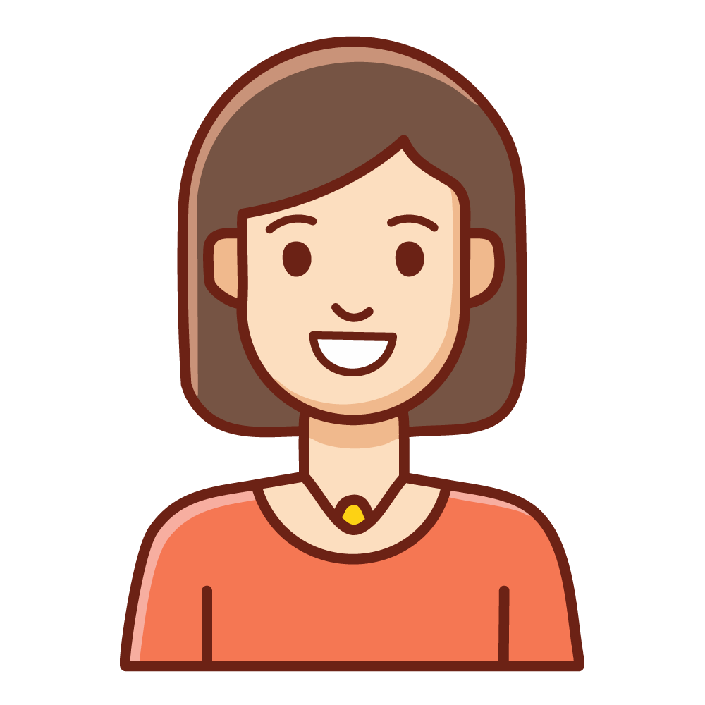 Free illustration material of a business woman with a lovely smile