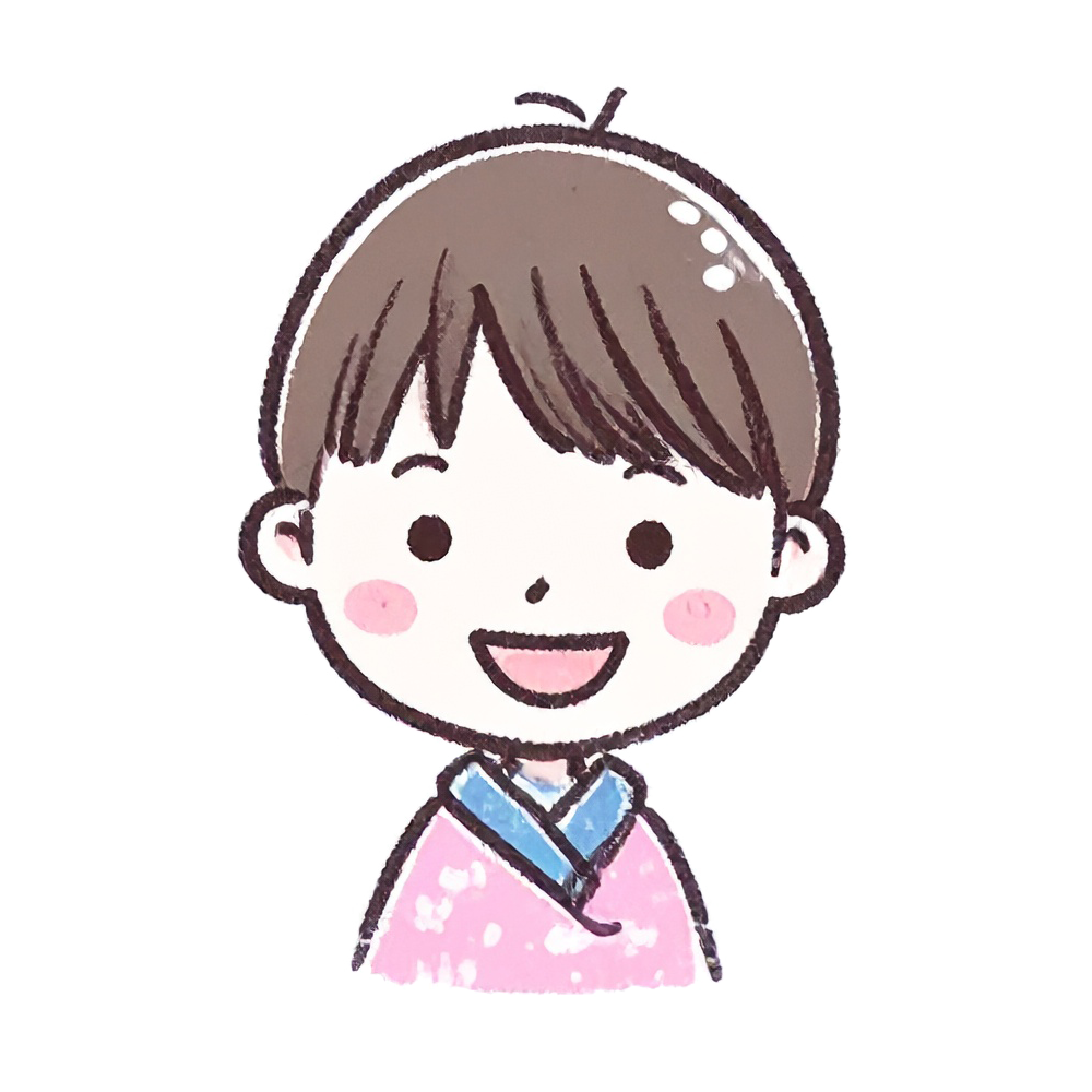 笑顔の可愛い男の子の顔アイコン無料イラスト(背景透明・商用利用OK)
