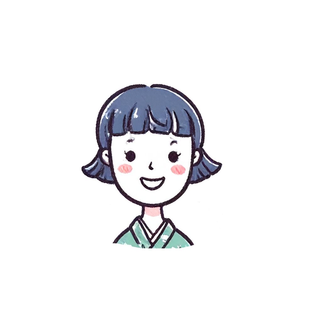 笑顔の可愛いボブヘアの女の子の顔アイコン無料イラスト(背景透明・商用利用OK)