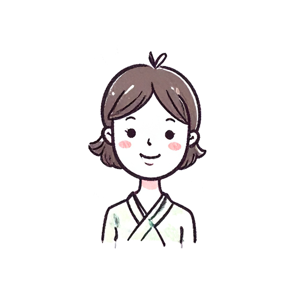 笑顔の可愛いショートヘア女性の顔アイコン無料イラスト(背景透明・商用利用OK)