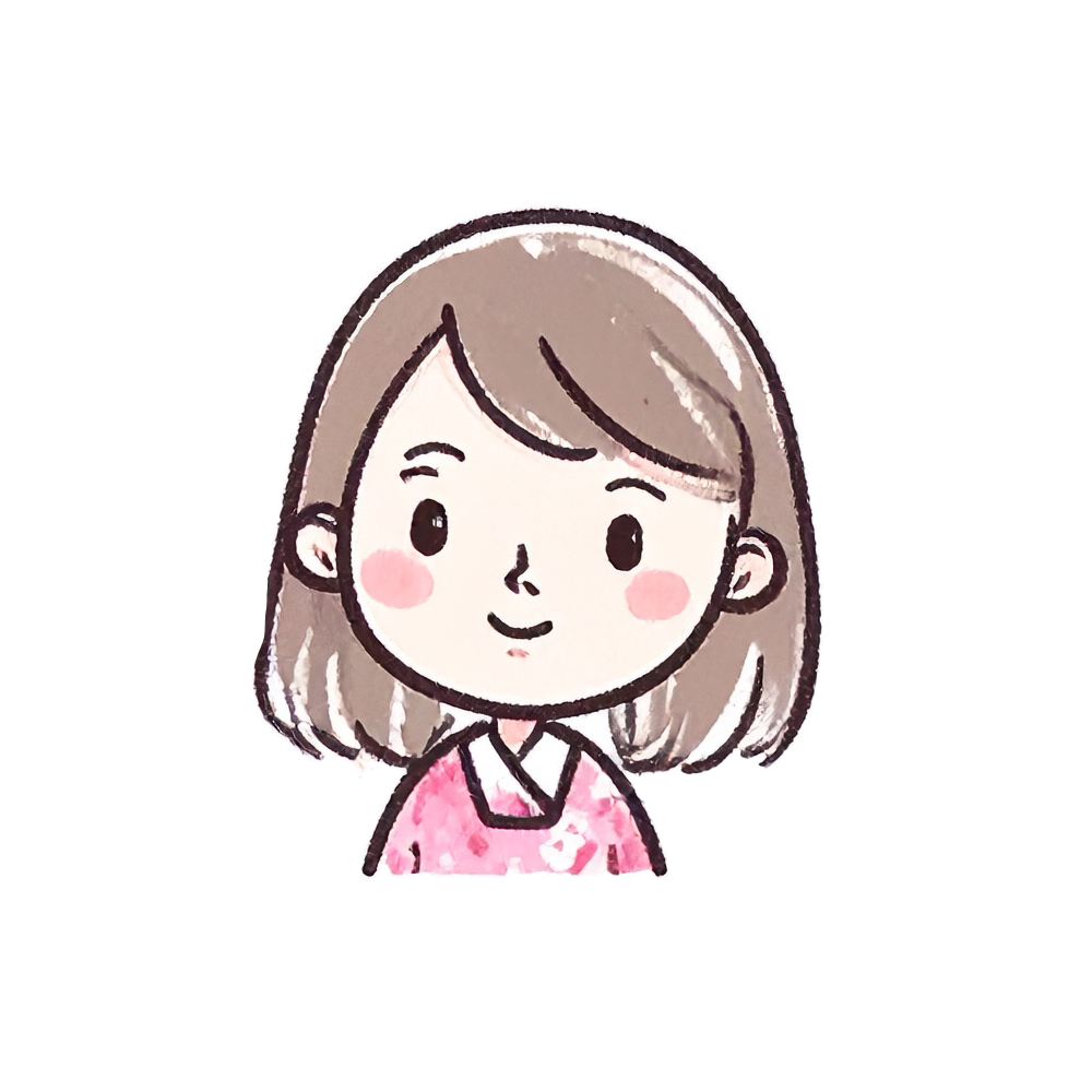 笑顔のボブヘアの女性の顔アイコンイラスト。商用利用可能な無料の高品質フリー素材。