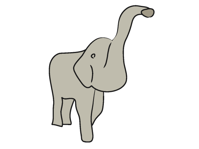 ゾウ｜象 - 動物 / クリップアート / 無料 / アニマル / イラスト / アイコン / かわいい / 絵