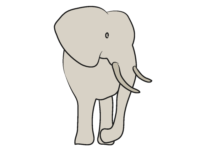 象｜ゾウ - 動物 / クリップアート / 無料 / アニマル / イラスト / アイコン / かわいい / 絵