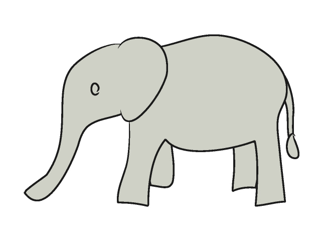 ゾウ｜象 - 動物 / クリップアート / 無料 / アニマル / イラスト / アイコン / かわいい / 絵
