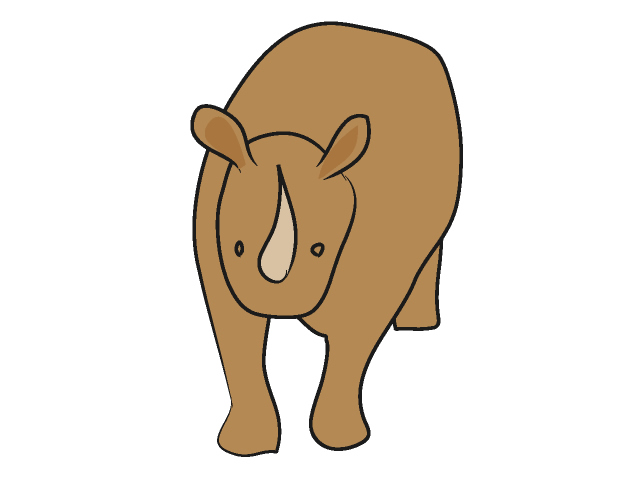 サイ - 動物 / クリップアート / 無料 / アニマル / イラスト / アイコン / かわいい / 絵