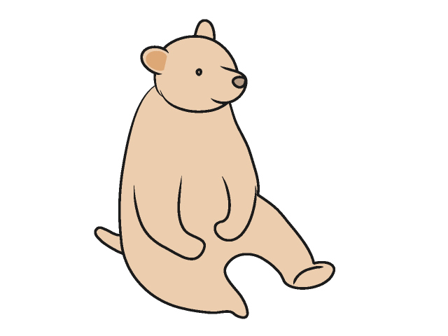 熊｜クマ - 動物 / クリップアート / 無料 / アニマル / イラスト / アイコン / かわいい / 絵