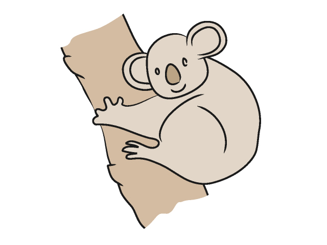 コアラ - 動物 / クリップアート / 無料 / アニマル / イラスト / アイコン / かわいい / 絵
