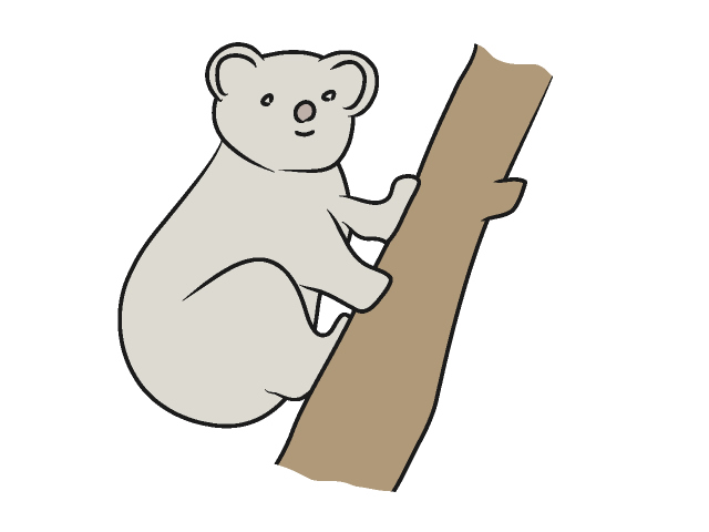 コアラ - 動物 / クリップアート / 無料 / アニマル / イラスト / アイコン / かわいい / 絵
