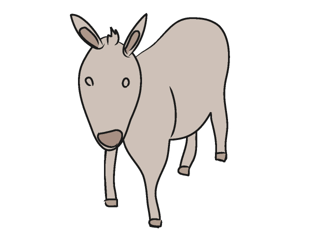 ロバ - 動物 / クリップアート / 無料 / アニマル / イラスト / アイコン / かわいい / 絵