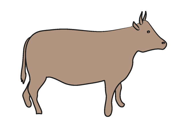 ウシ｜牛 - 動物 / クリップアート / 無料 / アニマル / イラスト / アイコン / かわいい / 絵