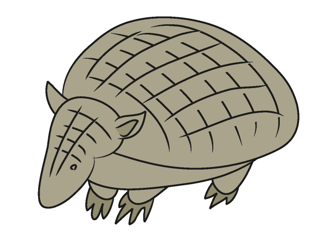 アルマジロ - 動物 / クリップアート / 無料 / アニマル / イラスト / アイコン / かわいい / 絵