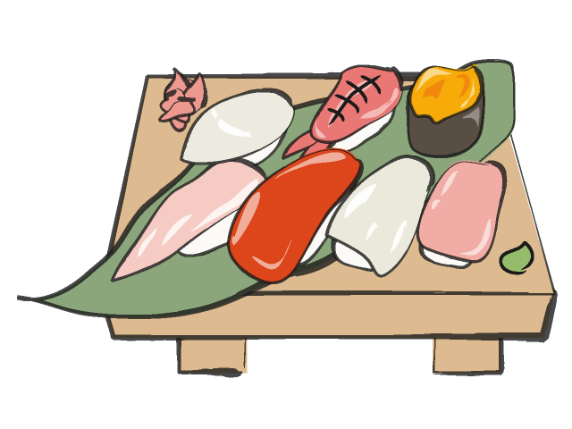 お寿司盛り合わせ - フード/食べ物/美味しい/おやつ/イラスト/写真/フリー素材/クリップアート