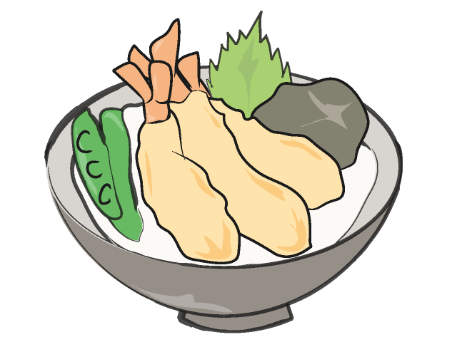 天丼 - フード/食べ物/美味しい/おやつ/イラスト/写真/フリー素材/クリップアート