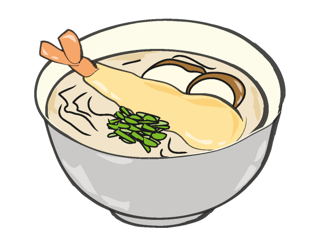 天ぷらうどん - フード/食べ物/美味しい/おやつ/イラスト/写真/フリー素材/クリップアート