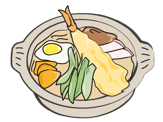 鍋焼きうどん - フード/食べ物/美味しい/おやつ/イラスト/写真/フリー素材/クリップアート