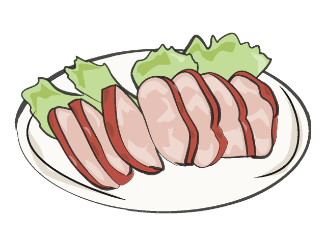 焼き豚/やきぶた - フード/食べ物/美味しい/おやつ/イラスト/写真/フリー素材/クリップアート