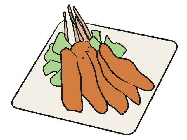串カツ/くしかつ - フード/食べ物/美味しい/おやつ/イラスト/写真/フリー素材/クリップアート