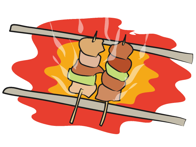 焼き鳥/やきとり - フード/食べ物/美味しい/おやつ/イラスト/写真/フリー素材/クリップアート