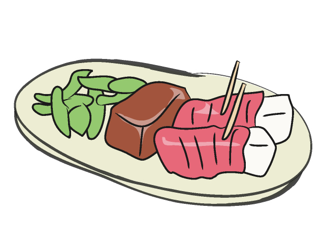 お摘み盛り合わせ - フード/食べ物/美味しい/おやつ/イラスト/写真/フリー素材/クリップアート