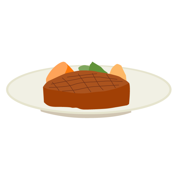 ステーキ｜肉 - 挿絵 / クリップアート / 無料 / 家電 / 乗り物 / 動物 / 家具 / イラスト / ダウンロード
