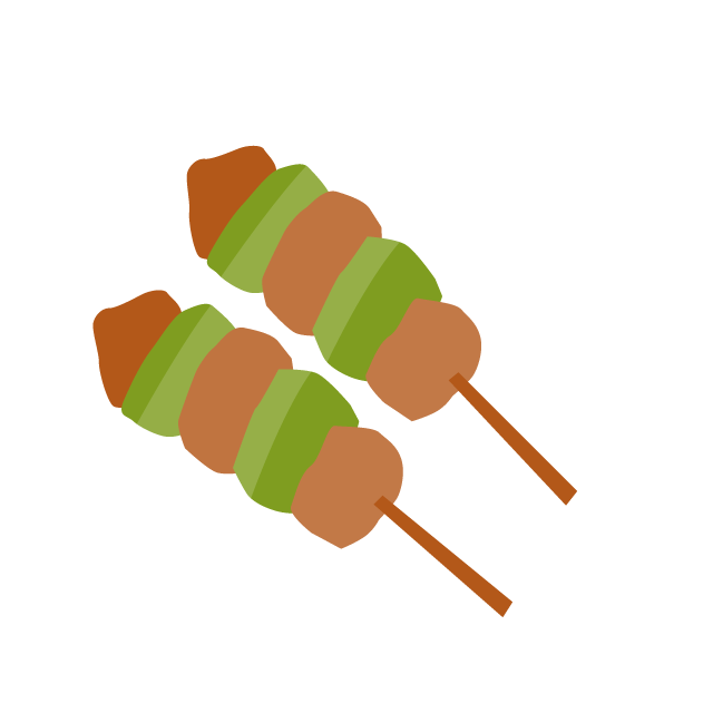 焼き鳥 - 挿絵 / クリップアート / 無料 / 家電 / 乗り物 / 動物 / 家具 / イラスト / ダウンロード