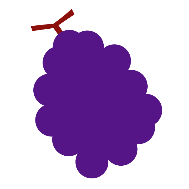 葡萄｜グレープ - 挿絵 / クリップアート / 無料 / 家電 / 乗り物 / 動物 / 家具 / イラスト / ダウンロード