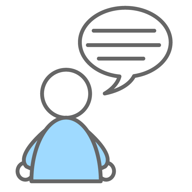 話す/つぶやく - イラスト/フリー素材/アイコン/クリップアート/絵/シンプル