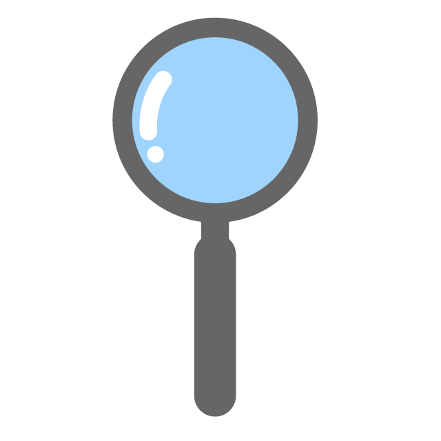 虫眼鏡/探す - イラスト/フリー素材/アイコン/クリップアート/絵/シンプル