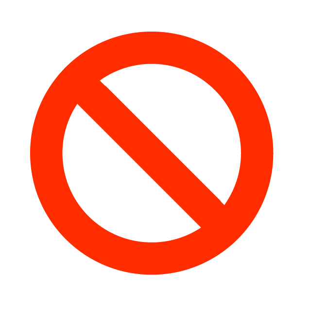 禁止を記すイメージ - イラスト/フリー素材/アイコン/クリップアート/絵/シンプル