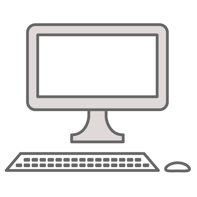 パソコンが利用できるイメージ - イラスト/フリー素材/アイコン/クリップアート/絵/シンプル