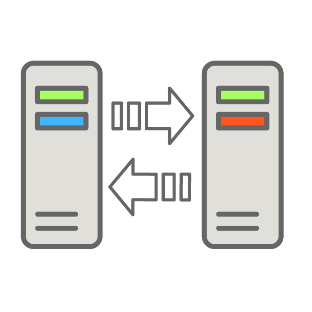 データを同期するイメージ - イラスト/フリー素材/アイコン/クリップアート/絵/シンプル