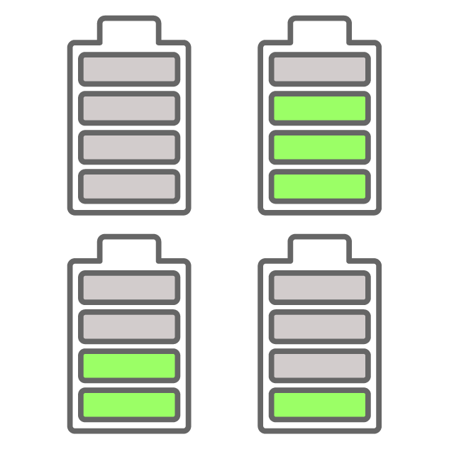 バッテリーがなくなってくるイメージ - イラスト/フリー素材/アイコン/クリップアート/絵/シンプル