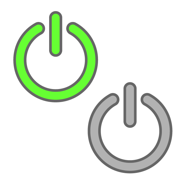 パワースイッチを押すイメージ - イラスト/フリー素材/アイコン/クリップアート/絵/シンプル