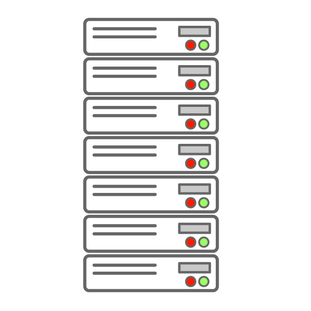 サーバーを構築するイメージ - イラスト/フリー素材/アイコン/クリップアート/絵/シンプル