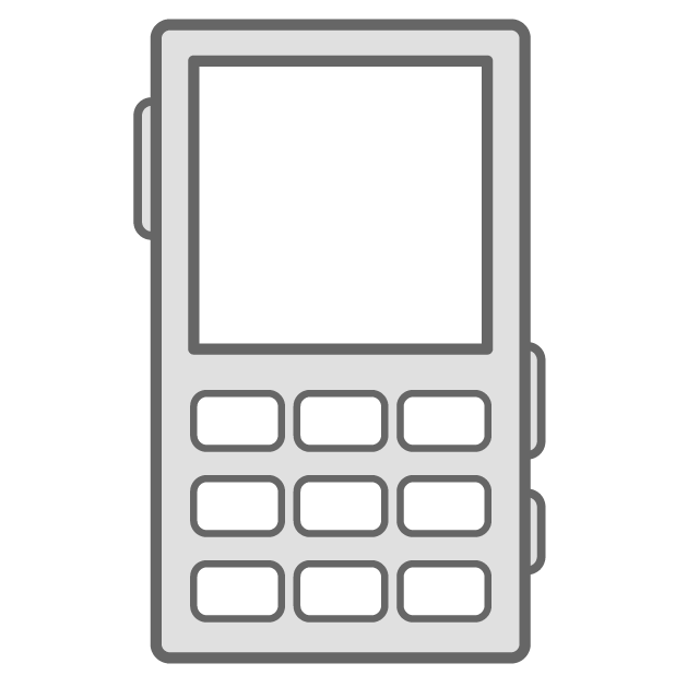 携帯電話/スマートフォン - イラスト/フリー素材/アイコン/クリップアート/絵/シンプル