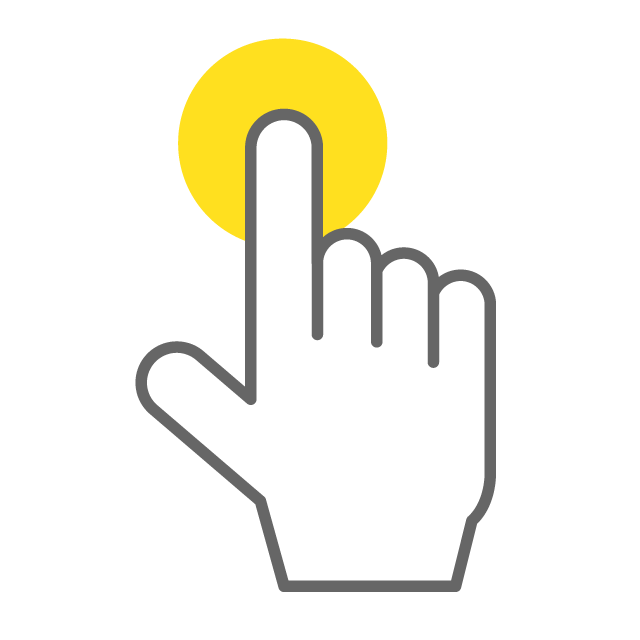 タッチアプリケーションを使うイメージ - イラスト/フリー素材/アイコン/クリップアート/絵/シンプル