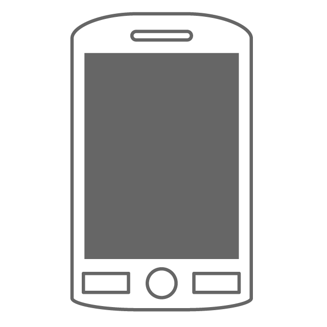 スマートフォン/小型パソコン - イラスト/フリー素材/アイコン/クリップアート/絵/シンプル