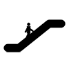 Escalator ｜ People ｜ People ――Icons ｜ Illustrations ｜ Free materials ｜ Transparent background