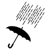 Rain ｜ Umbrella ｜ Icon ｜ Illustration ｜ Free material ｜ Transparent background