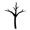 Withered ｜ Tree-Icon ｜ Illustration ｜ Free material ｜ Transparent background