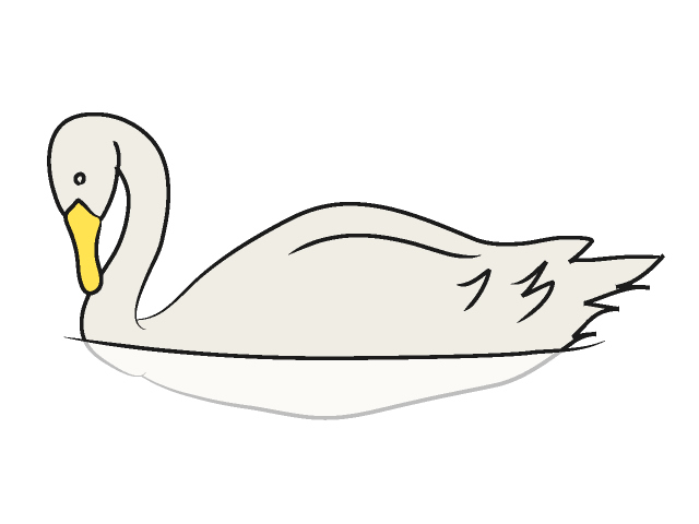 白鳥｜ハクチョウ - 動物 / クリップアート / 無料 / アニマル / イラスト / アイコン / かわいい / 絵