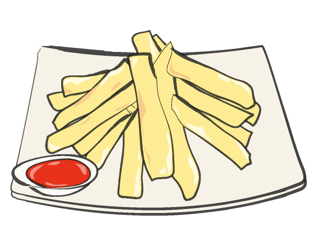 ポテトフライ - フード/食べ物/美味しい/おやつ/イラスト/写真/フリー素材/クリップアート