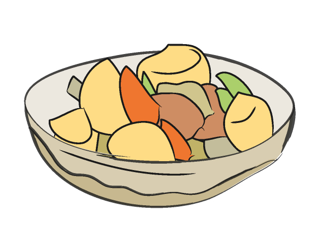肉じゃが/にくじゃが - フード/食べ物/美味しい/おやつ/イラスト/写真/フリー素材/クリップアート