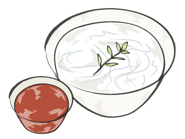 素麺/そうめん - フード/食べ物/美味しい/おやつ/イラスト/写真/フリー素材/クリップアート